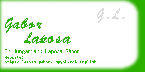 gabor laposa business card